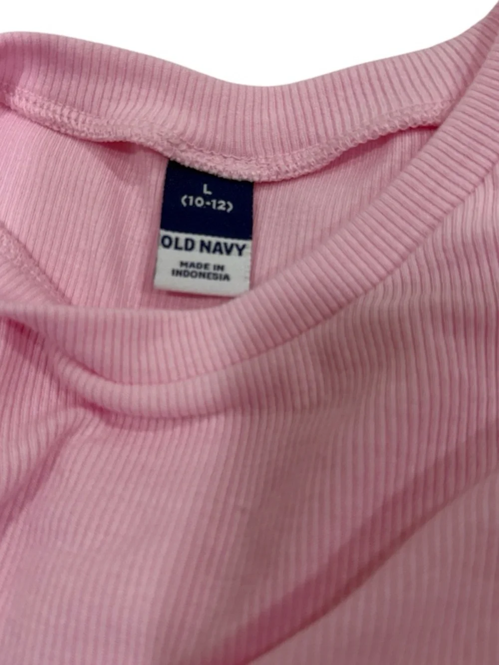 Old Navy girls bundle of 3 Tops Blue Gingham, Pink Ruffle,Purple Knit size 10-12